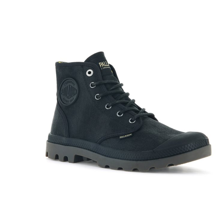 Palladium Pampa Hi WAX Men's Boots Black | UK Z150-EYG